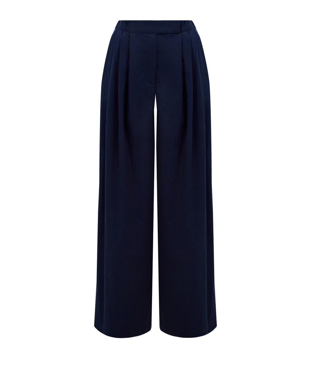 LORENA ANTONIAZZI Синие хлопковые прямые брюки, фото 1