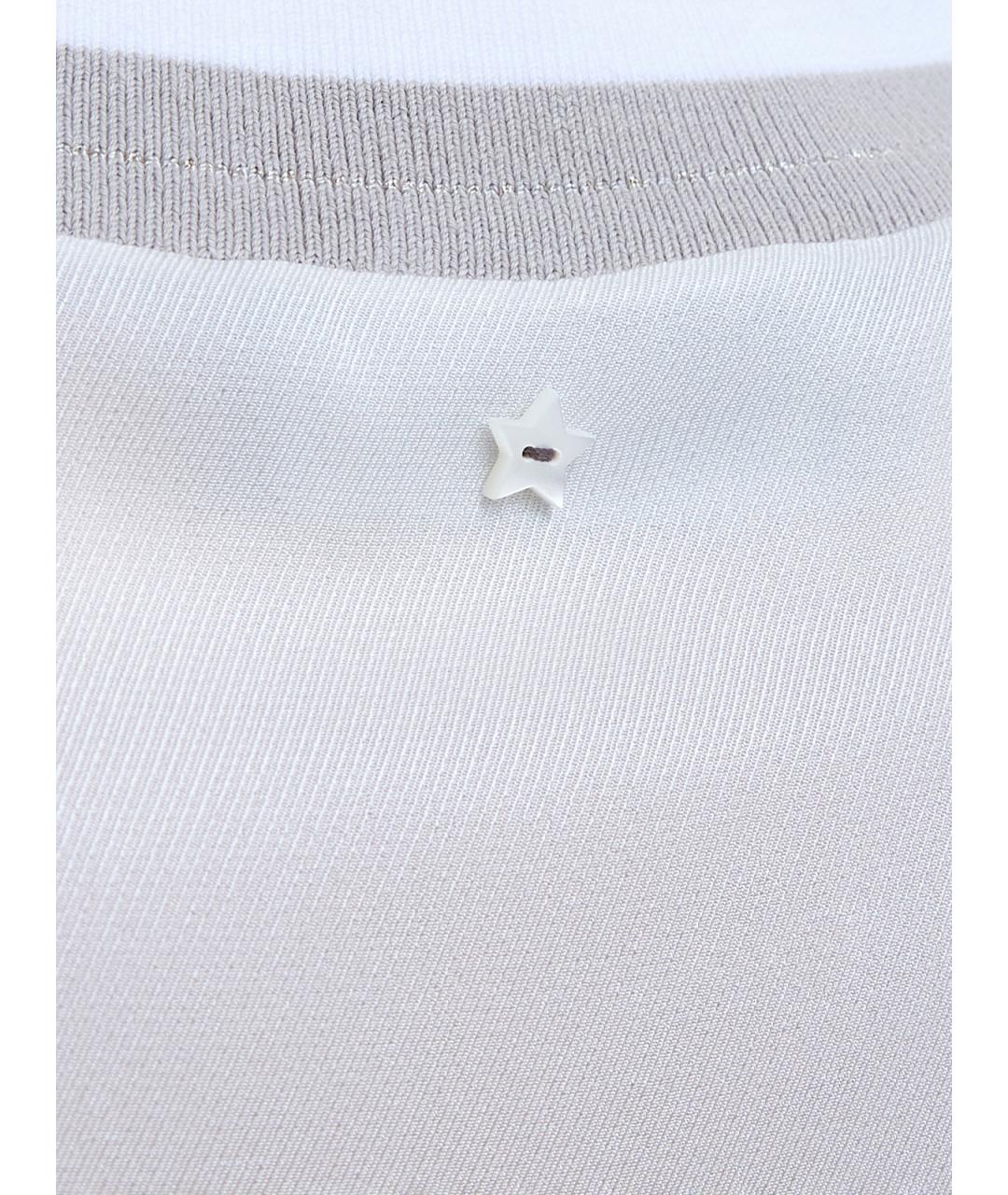 LORENA ANTONIAZZI Белая ацетатная блузы, фото 5