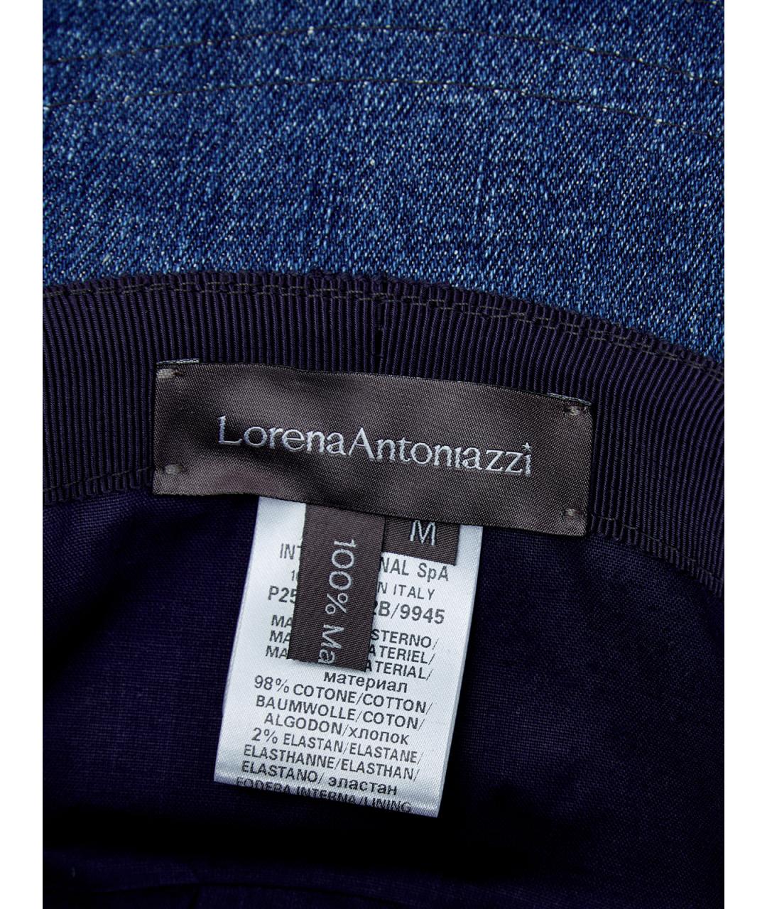 LORENA ANTONIAZZI Синяя хлопковая шляпа, фото 5