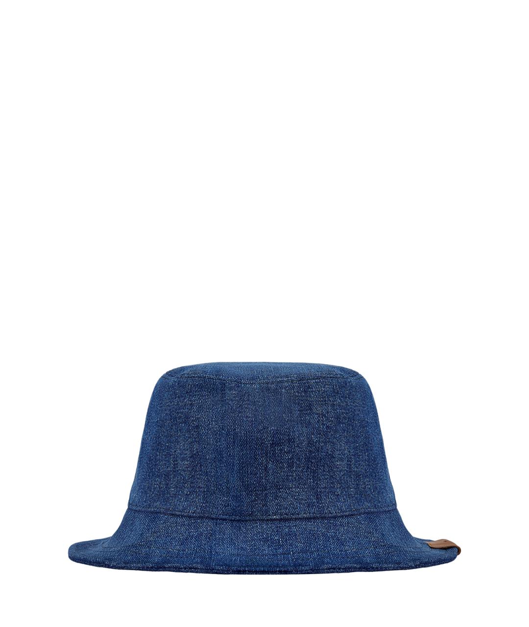 LORENA ANTONIAZZI Синяя хлопковая шляпа, фото 3