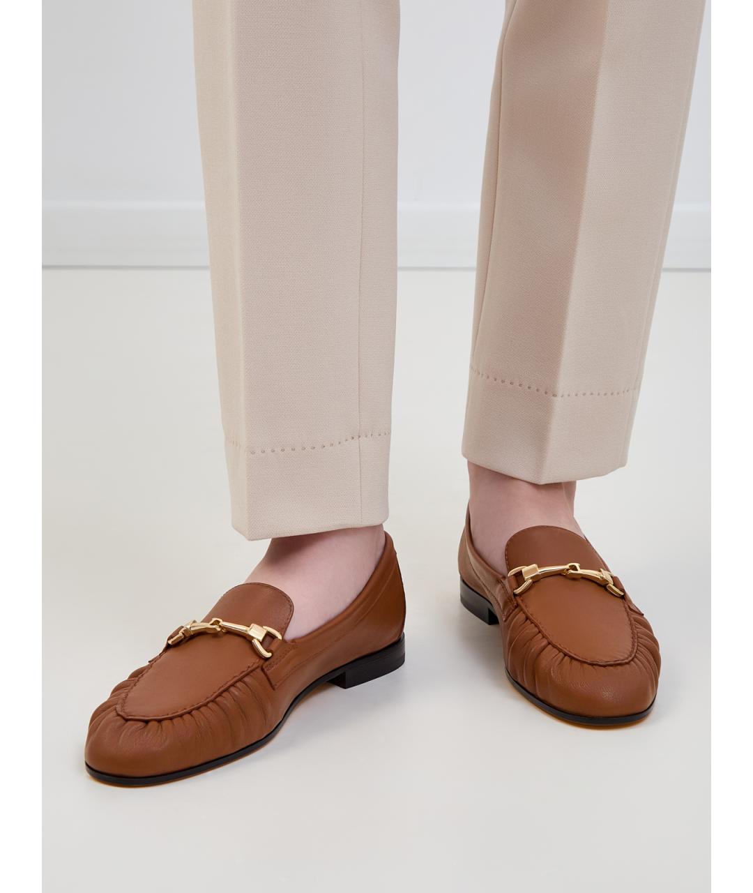 DOUCAL'S Коричневые кожаные лоферы, фото 2