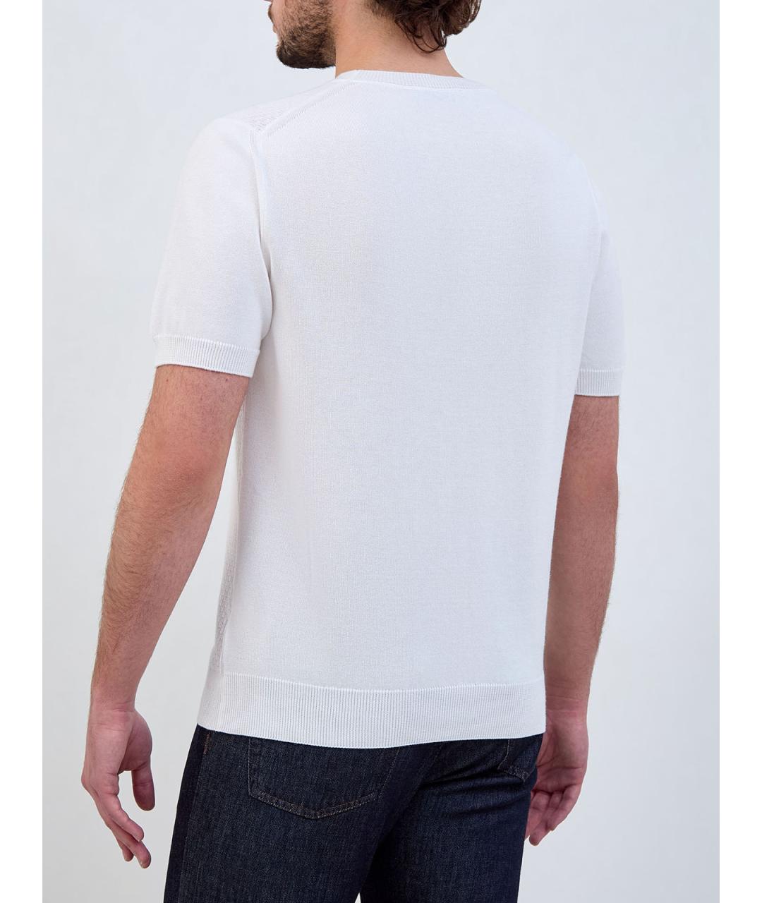 CANALI Белый хлопковый джемпер / свитер, фото 4