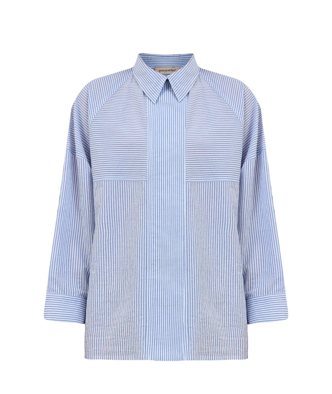 GENTRY PORTOFINO Голубая хлопковая рубашка, фото 1