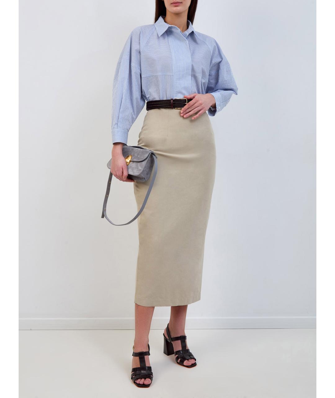 GENTRY PORTOFINO Голубая хлопковая рубашка, фото 2