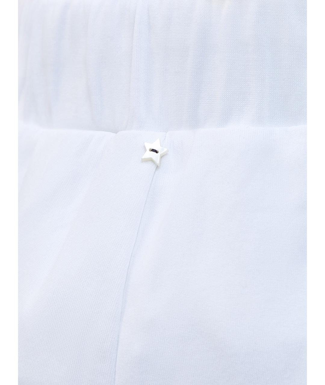 LORENA ANTONIAZZI Белые хлопковые прямые брюки, фото 5