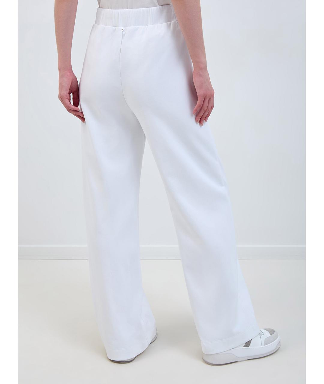 LORENA ANTONIAZZI Белые хлопковые прямые брюки, фото 4