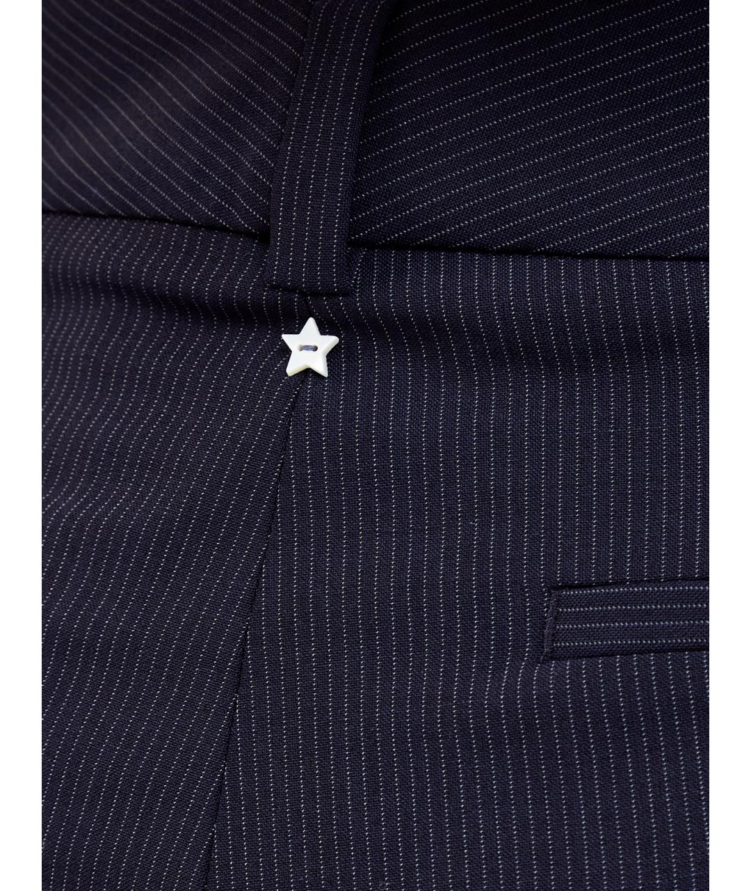 LORENA ANTONIAZZI Синие шерстяные прямые брюки, фото 5