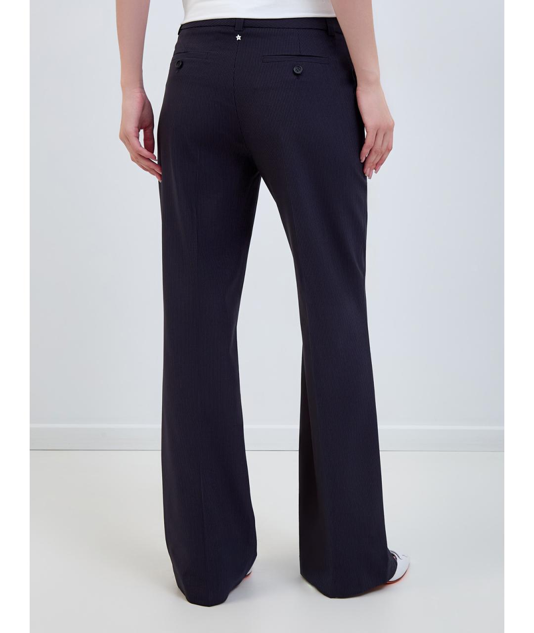 LORENA ANTONIAZZI Синие шерстяные прямые брюки, фото 4