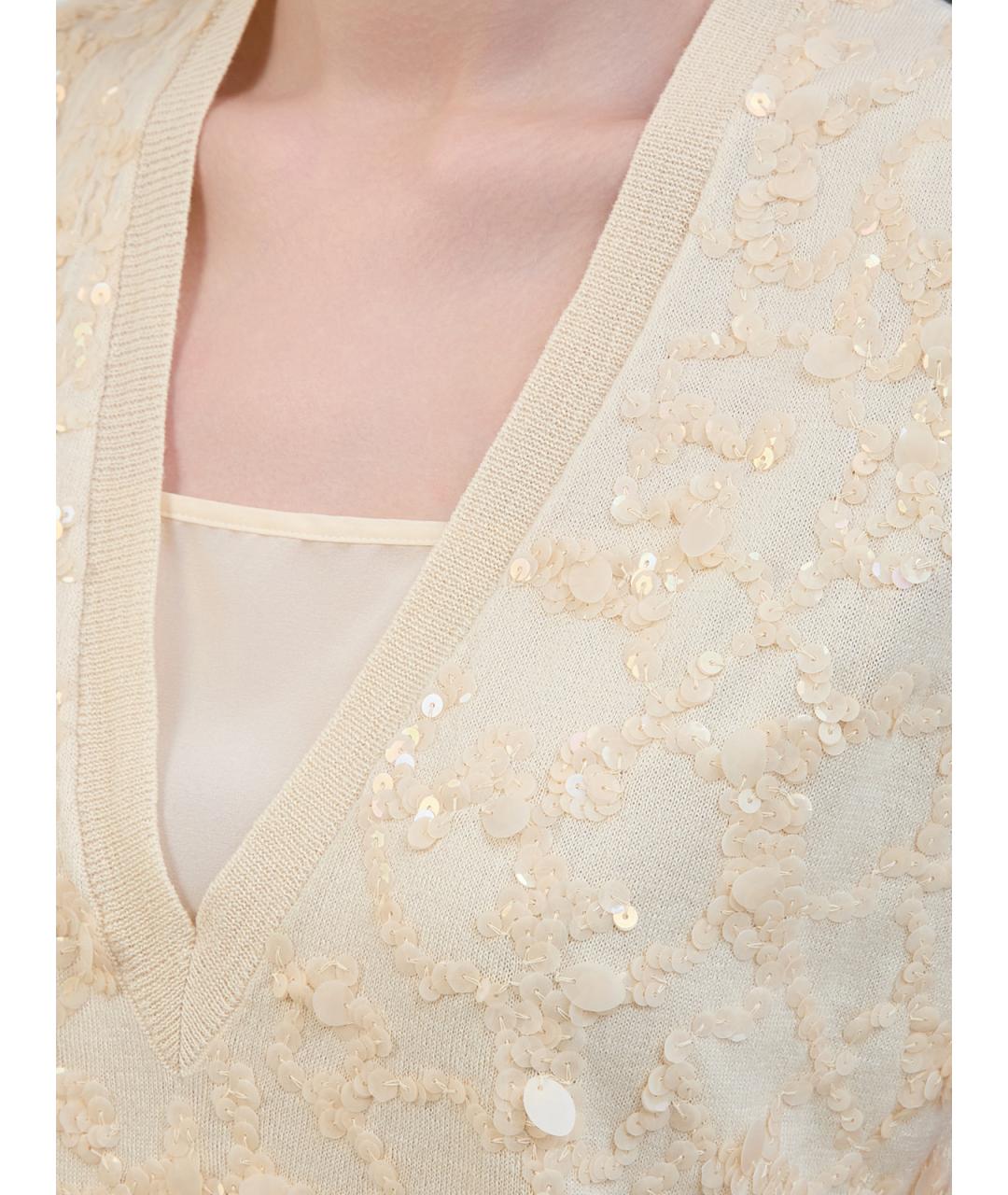 FABIANA FILIPPI Бежевая шерстяная жилетка, фото 5