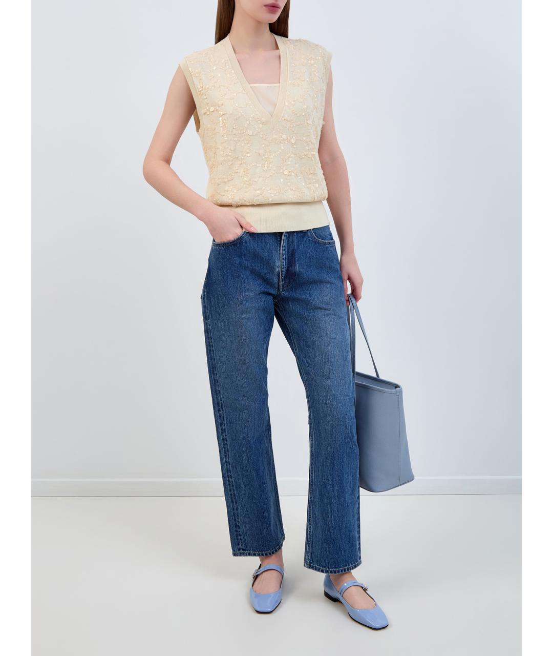 FABIANA FILIPPI Бежевая шерстяная жилетка, фото 2