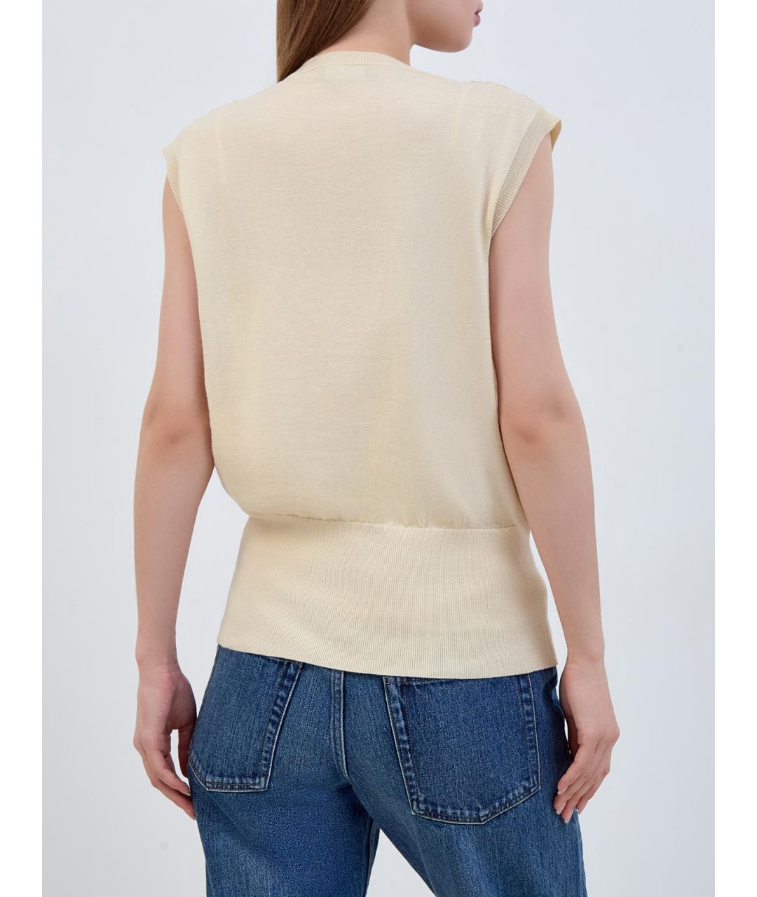 FABIANA FILIPPI Бежевая шерстяная жилетка, фото 4