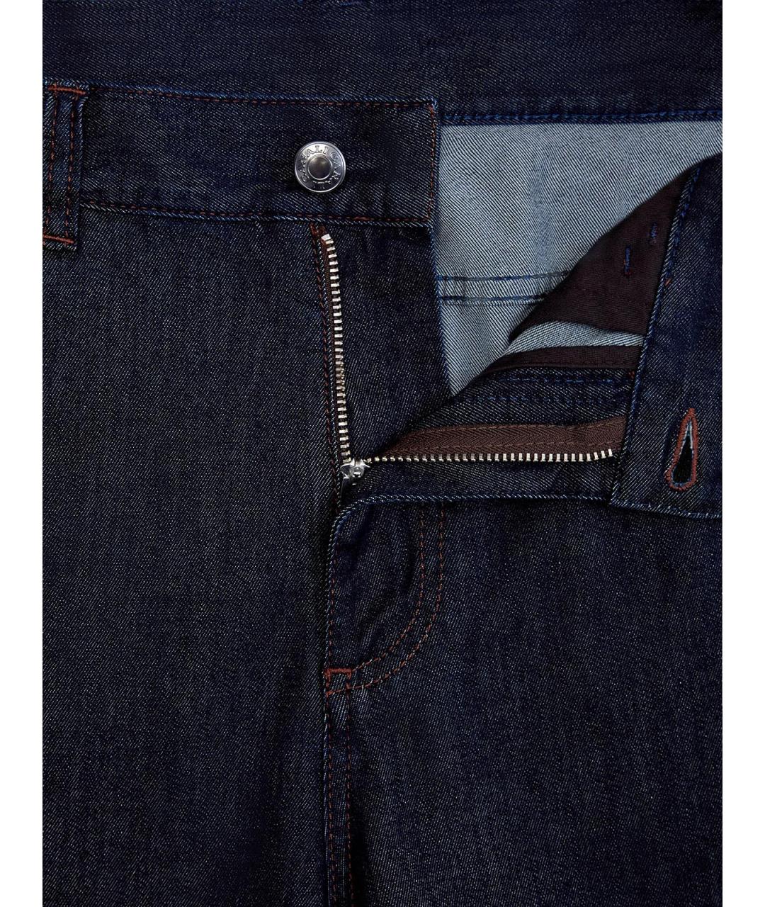 CANALI Синие прямые джинсы, фото 6