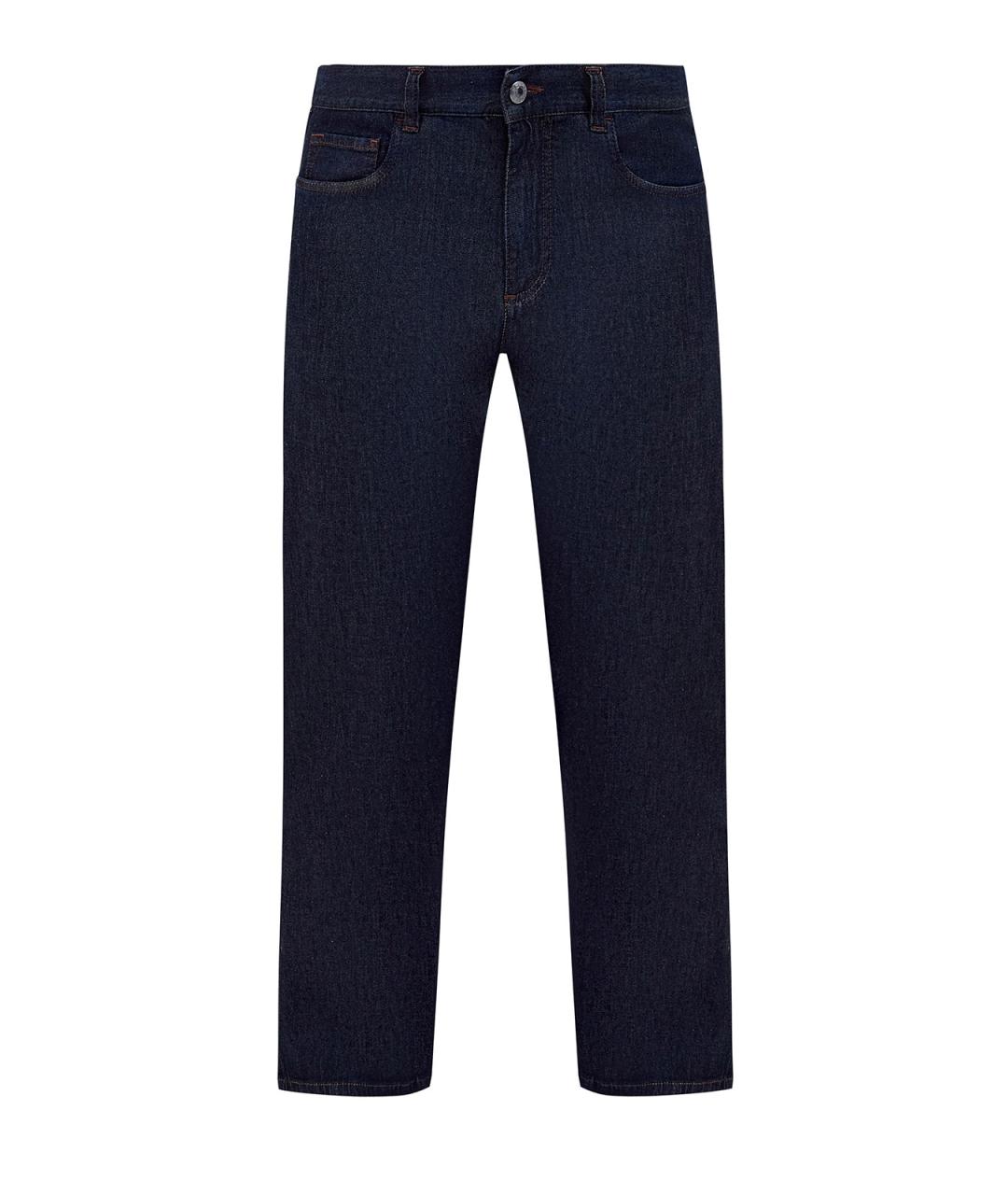 CANALI Синие прямые джинсы, фото 1