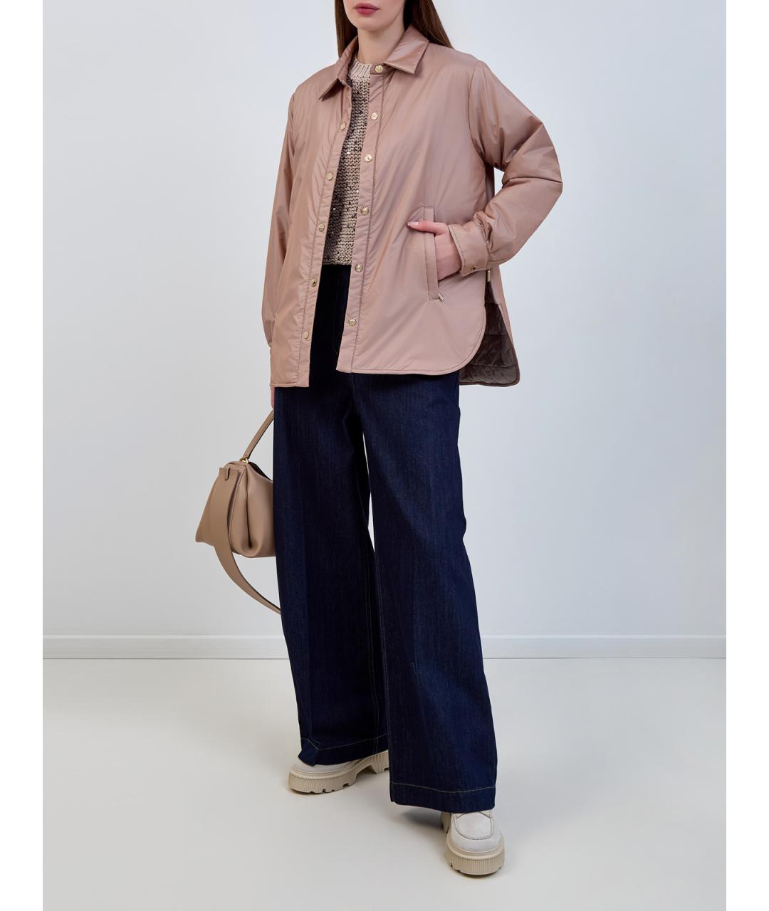 MOORER Бежевая полиэстеровая куртка, фото 2