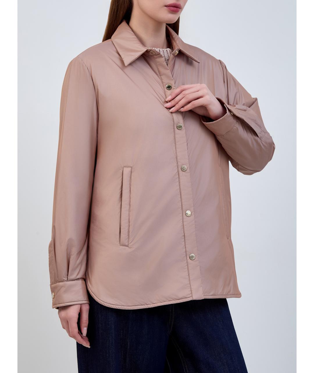 MOORER Бежевая полиэстеровая куртка, фото 3