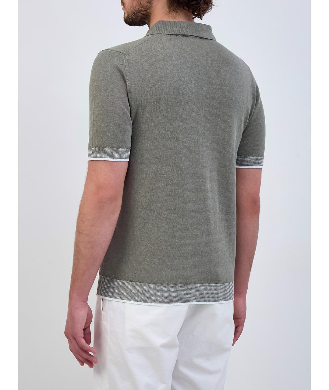PESERICO Зеленые поло с коротким рукавом, фото 4