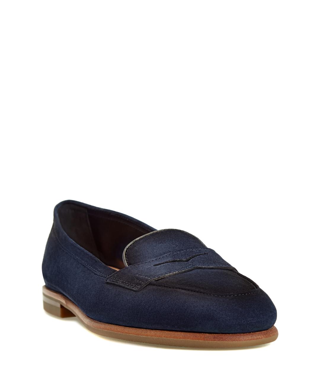 SANTONI Синие замшевые лоферы, фото 3
