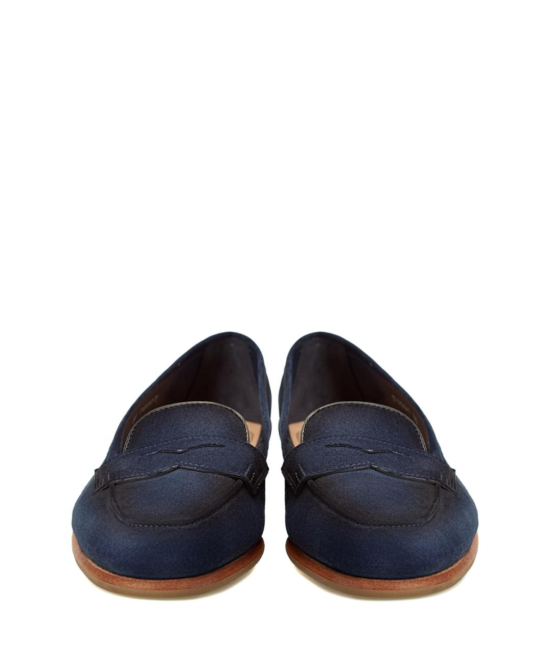 SANTONI Синие замшевые лоферы, фото 5