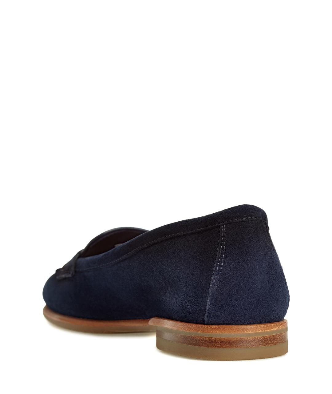 SANTONI Синие замшевые лоферы, фото 4