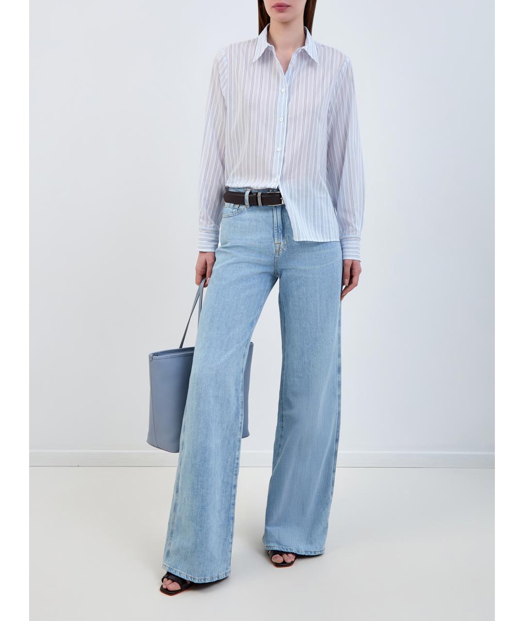 PESERICO Голубая хлопковая рубашка, фото 2