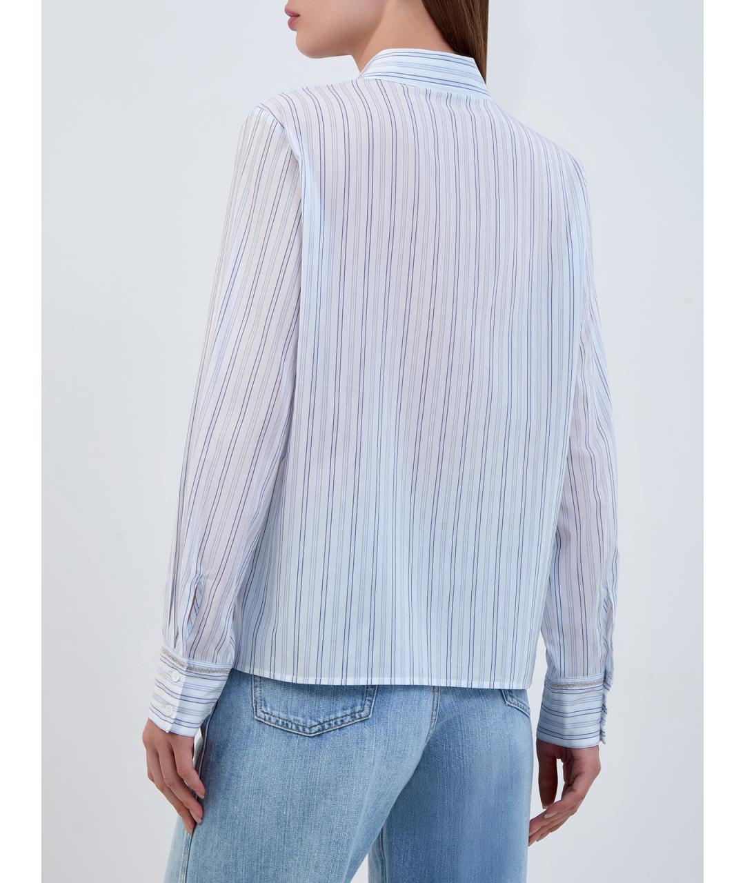 PESERICO Голубая хлопковая рубашка, фото 4