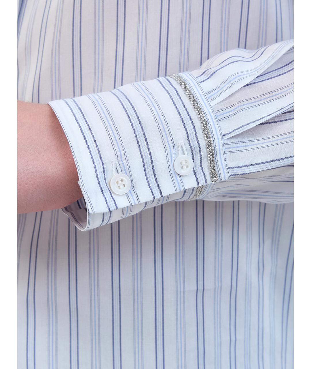 PESERICO Голубая хлопковая рубашка, фото 5