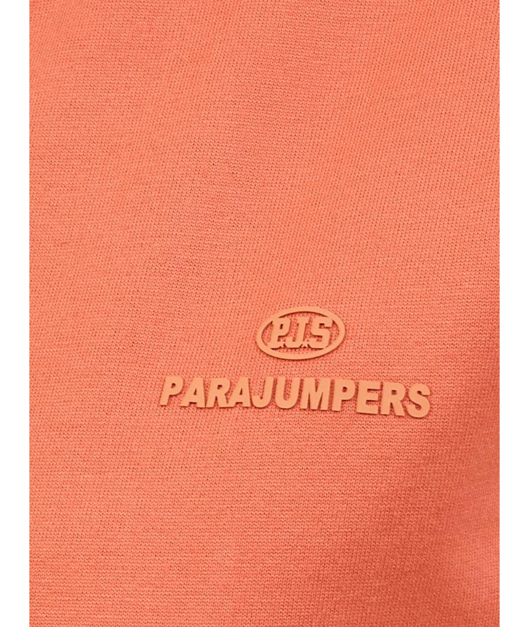 PARAJUMPERS Красная хлопковая футболка, фото 5