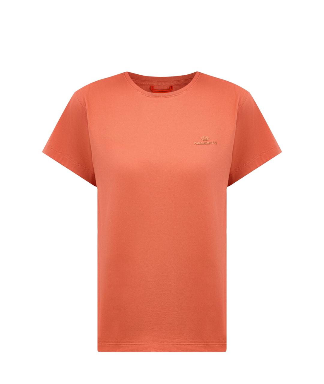 PARAJUMPERS Красная хлопковая футболка, фото 1