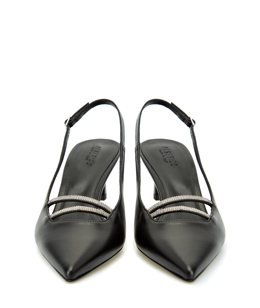 PESERICO Черные кожаные туфли, фото 5