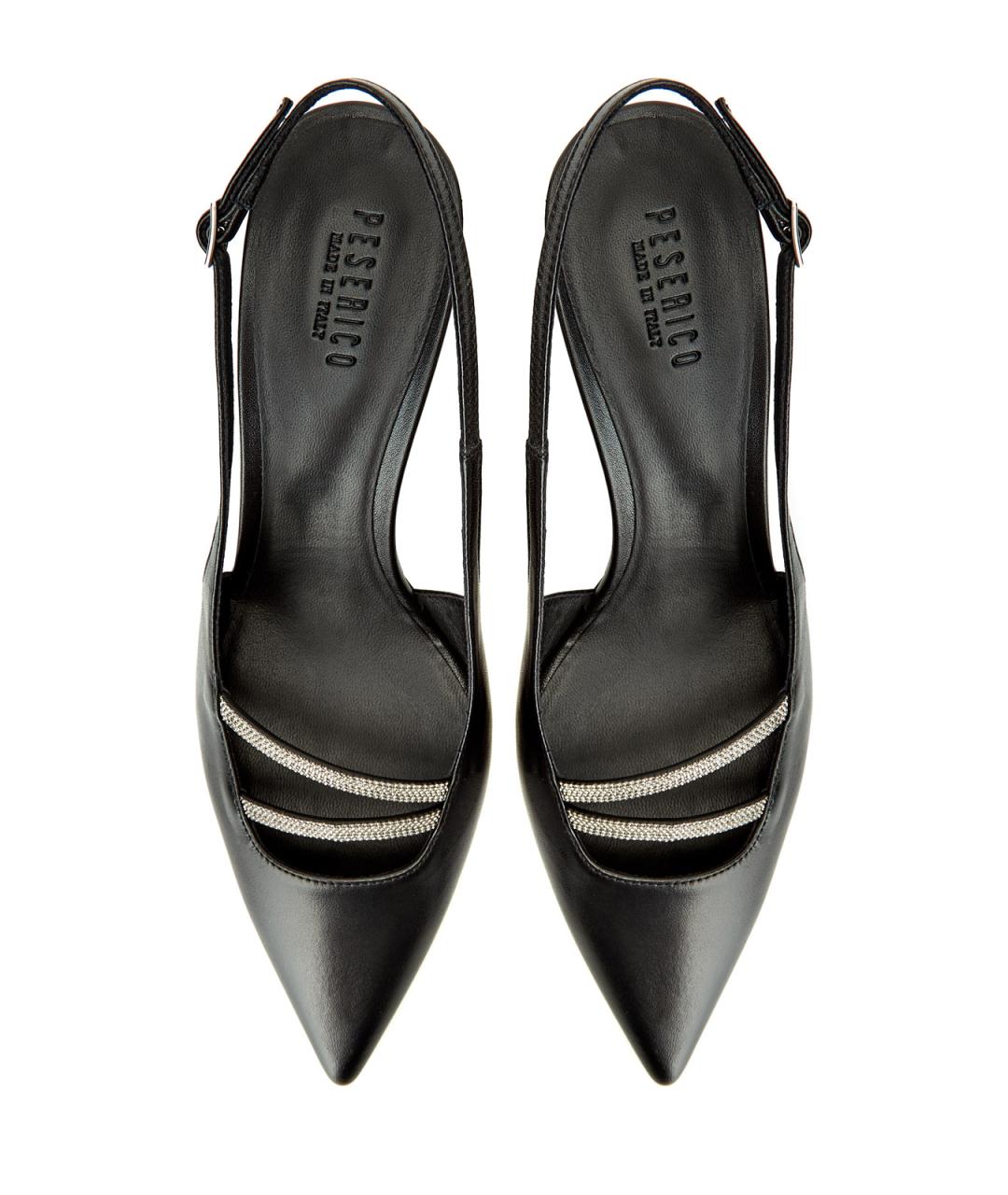PESERICO Черные кожаные туфли, фото 6