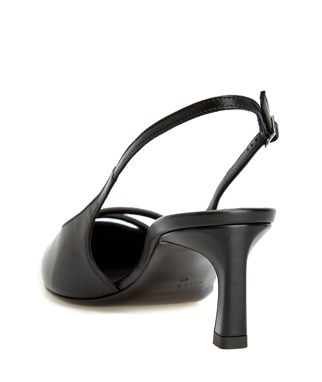 PESERICO Черные кожаные туфли, фото 4