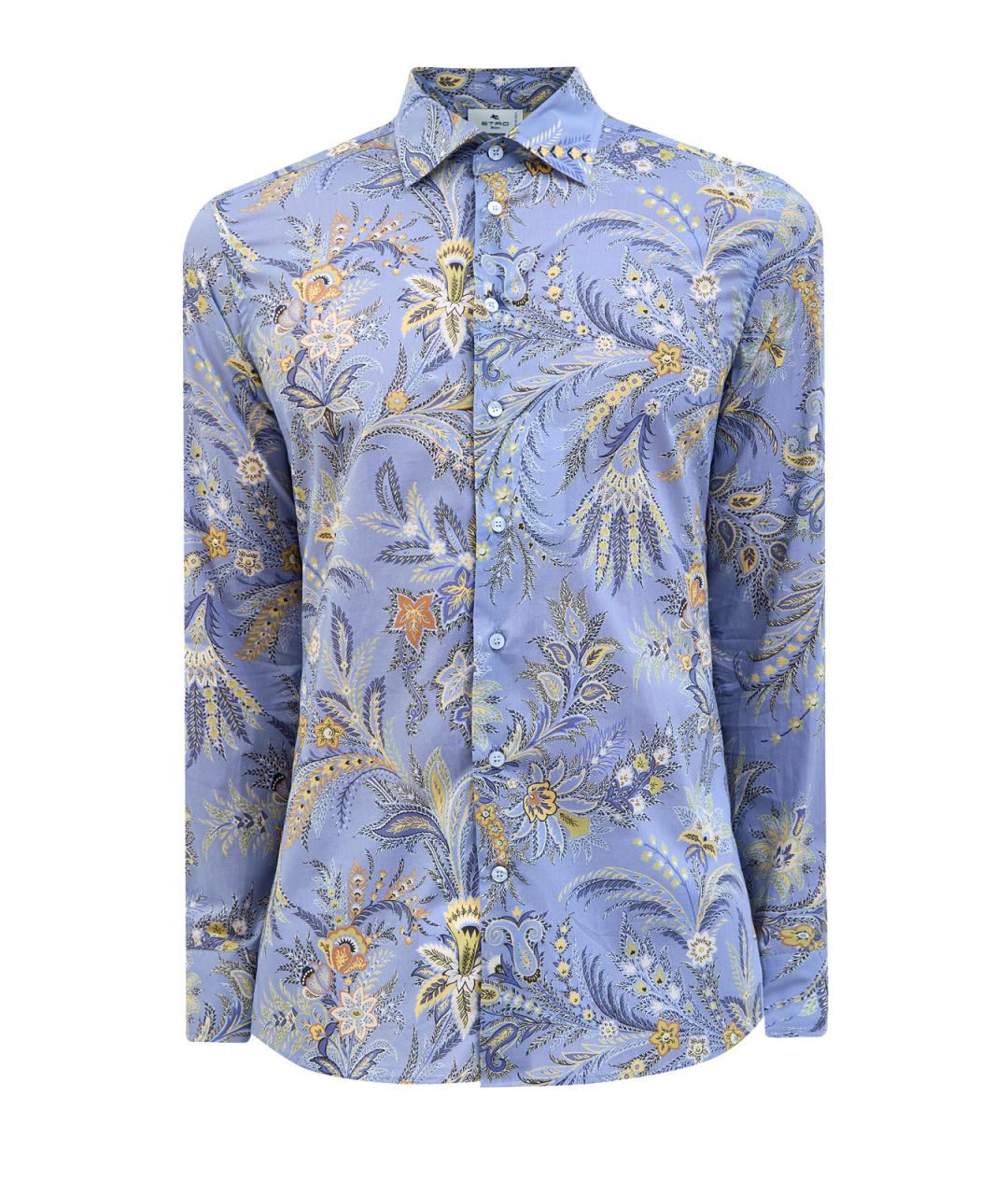 ETRO Голубая хлопковая кэжуал рубашка, фото 1