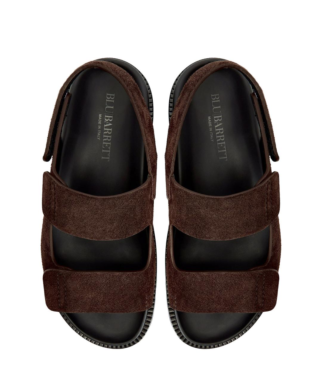 BARRETT Коричневые кожаные сандалии, фото 6