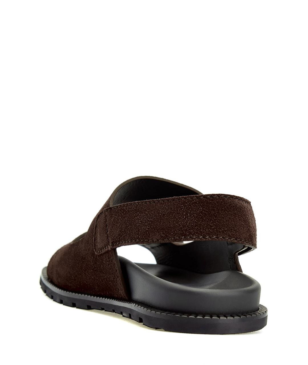 BARRETT Коричневые кожаные сандалии, фото 4