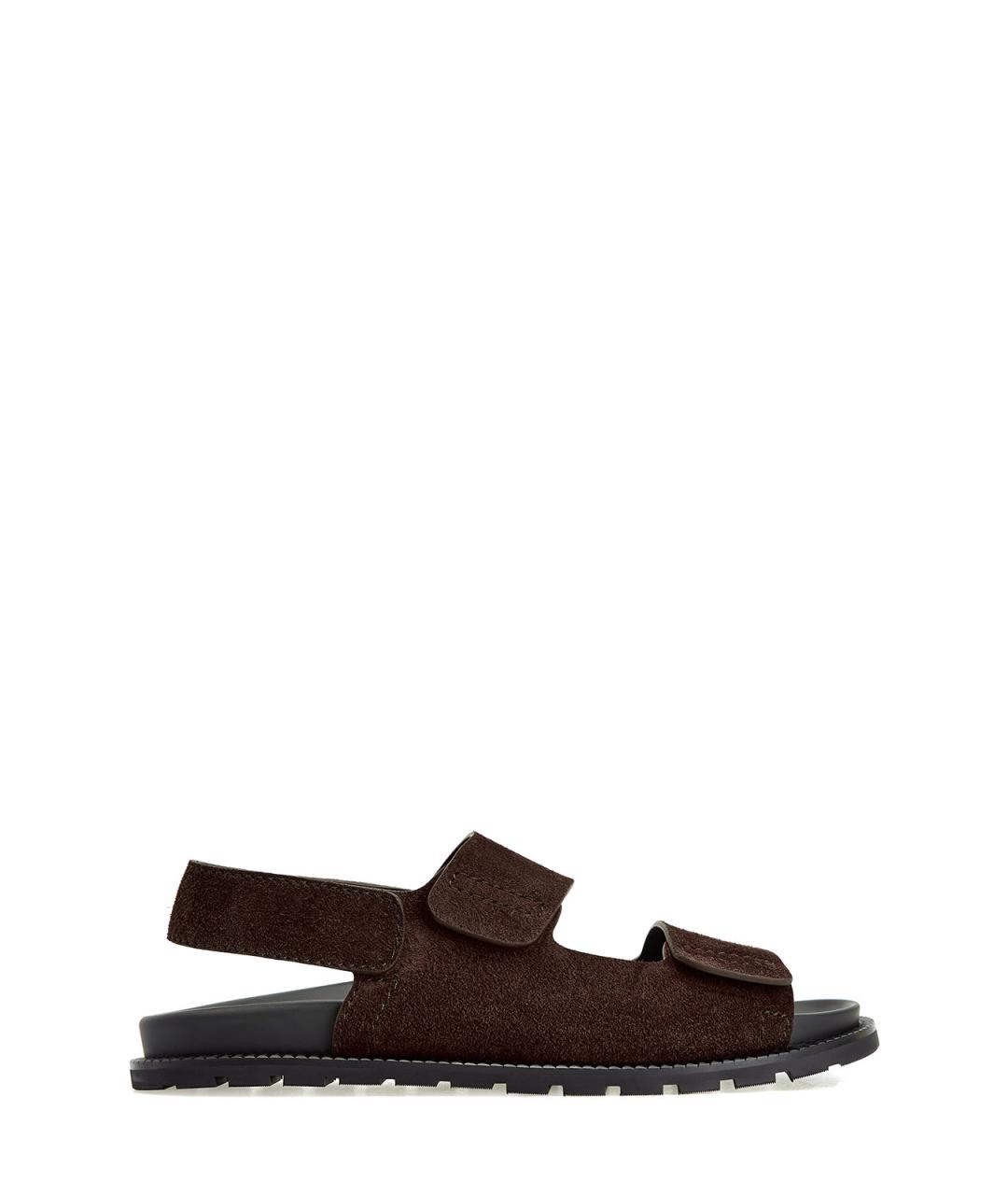 BARRETT Коричневые кожаные сандалии, фото 1