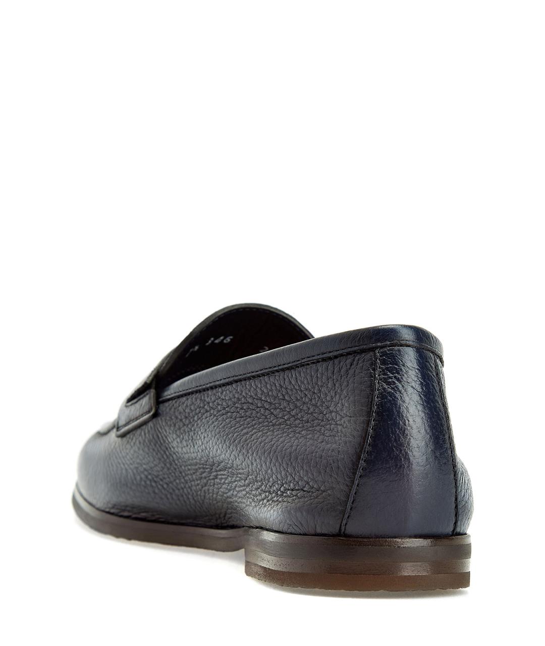 BARRETT Темно-синие кожаные лоферы, фото 4