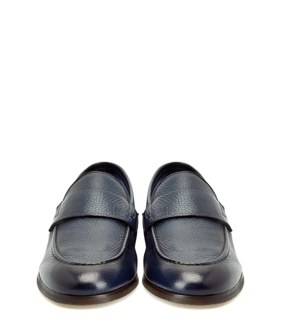 BARRETT Темно-синие кожаные лоферы, фото 5