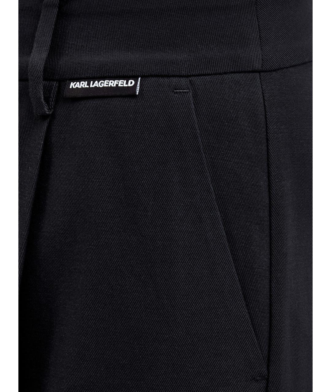 KARL LAGERFELD Черные брюки широкие, фото 5