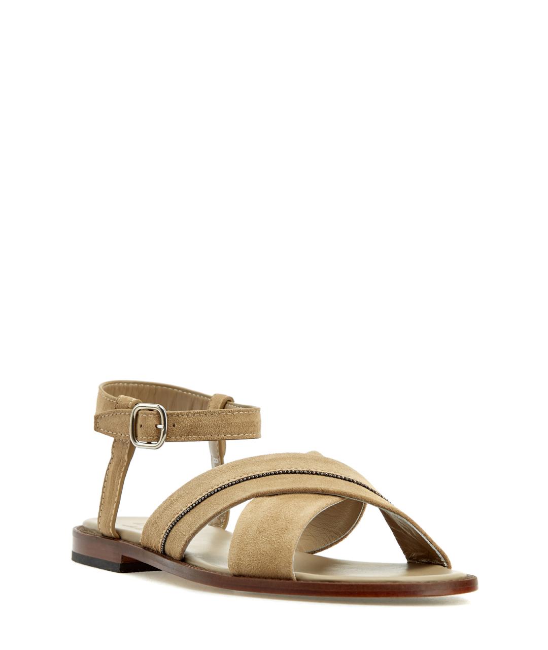 DOUCAL'S Бежевые замшевые сандалии, фото 3