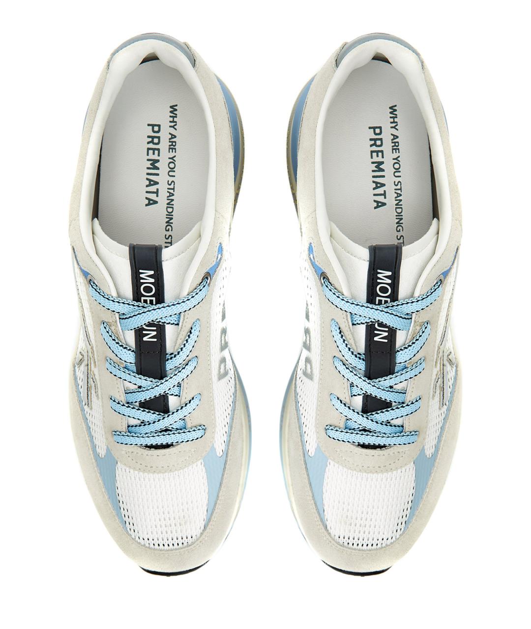 PREMIATA Бежевые замшевые низкие кроссовки / кеды, фото 6