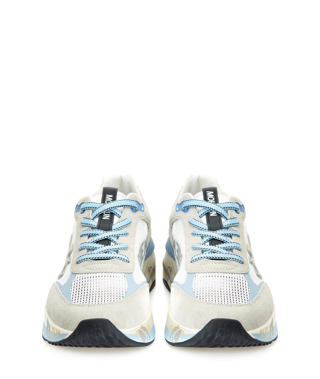 PREMIATA Бежевые замшевые низкие кроссовки / кеды, фото 5