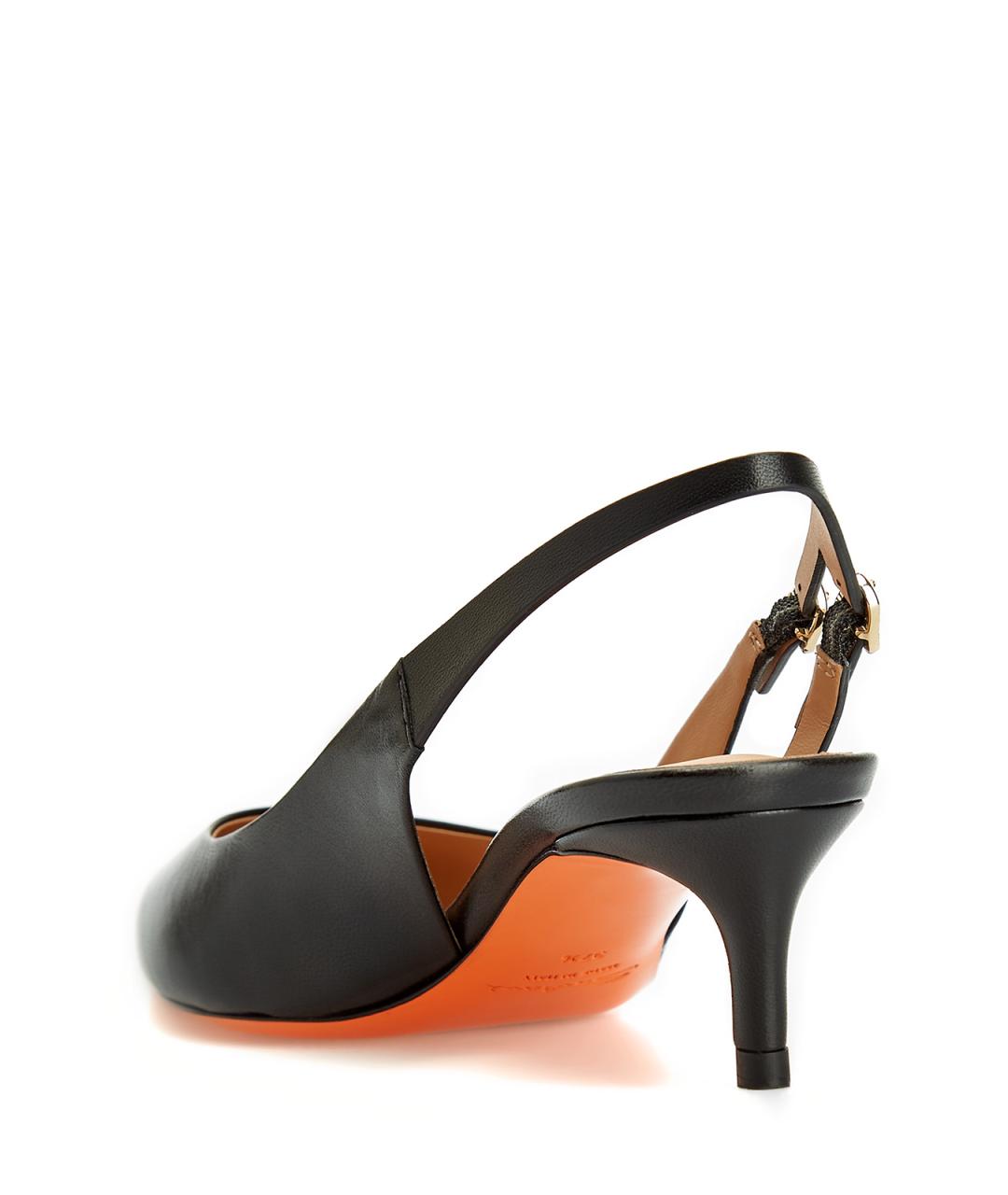 SANTONI Черные кожаные туфли, фото 4