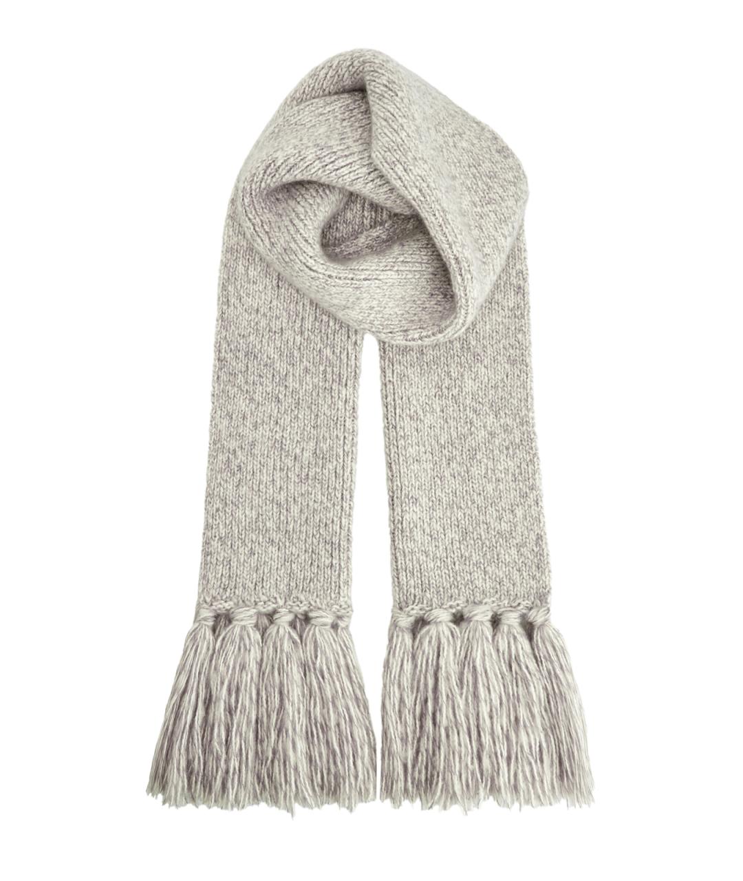ELEVENTY Серый шерстяной шарф, фото 1