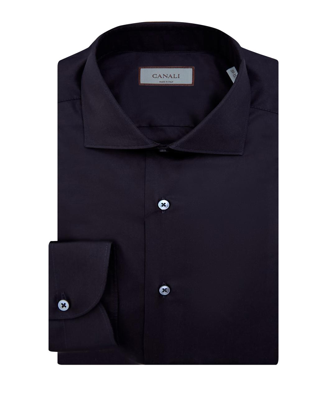 CANALI Синяя хлопковая кэжуал рубашка, фото 1