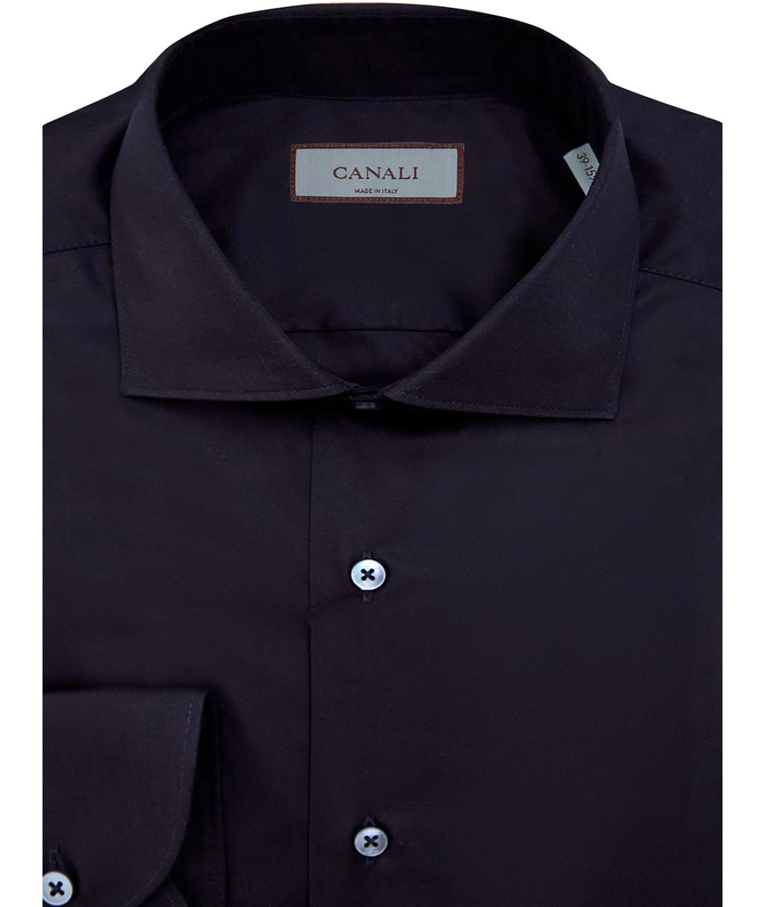 CANALI Синяя хлопковая кэжуал рубашка, фото 2