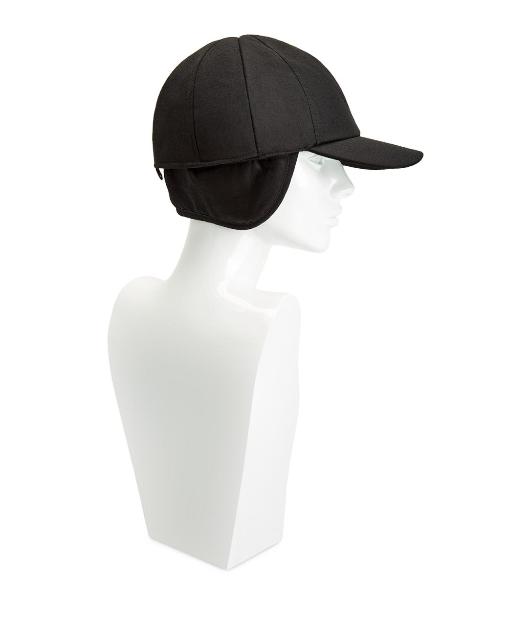 CANALI Черная шерстяная кепка/бейсболка, фото 3