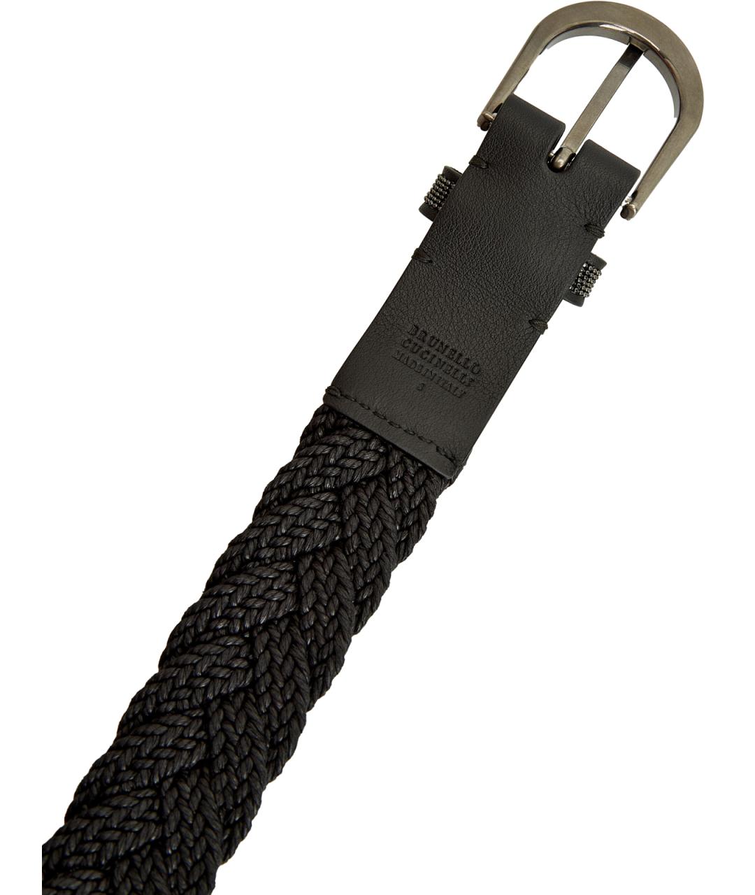 BRUNELLO CUCINELLI Черный ремень, фото 4