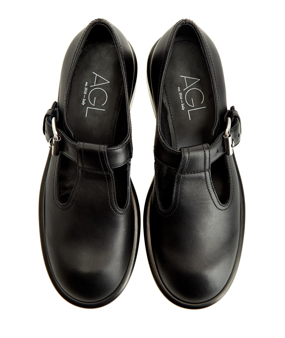 AGL Черные кожаные брогги и оксфорды, фото 5