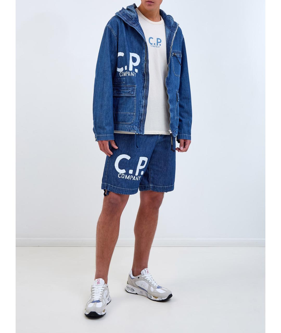 CP COMPANY Синяя хлопковая куртка, фото 2