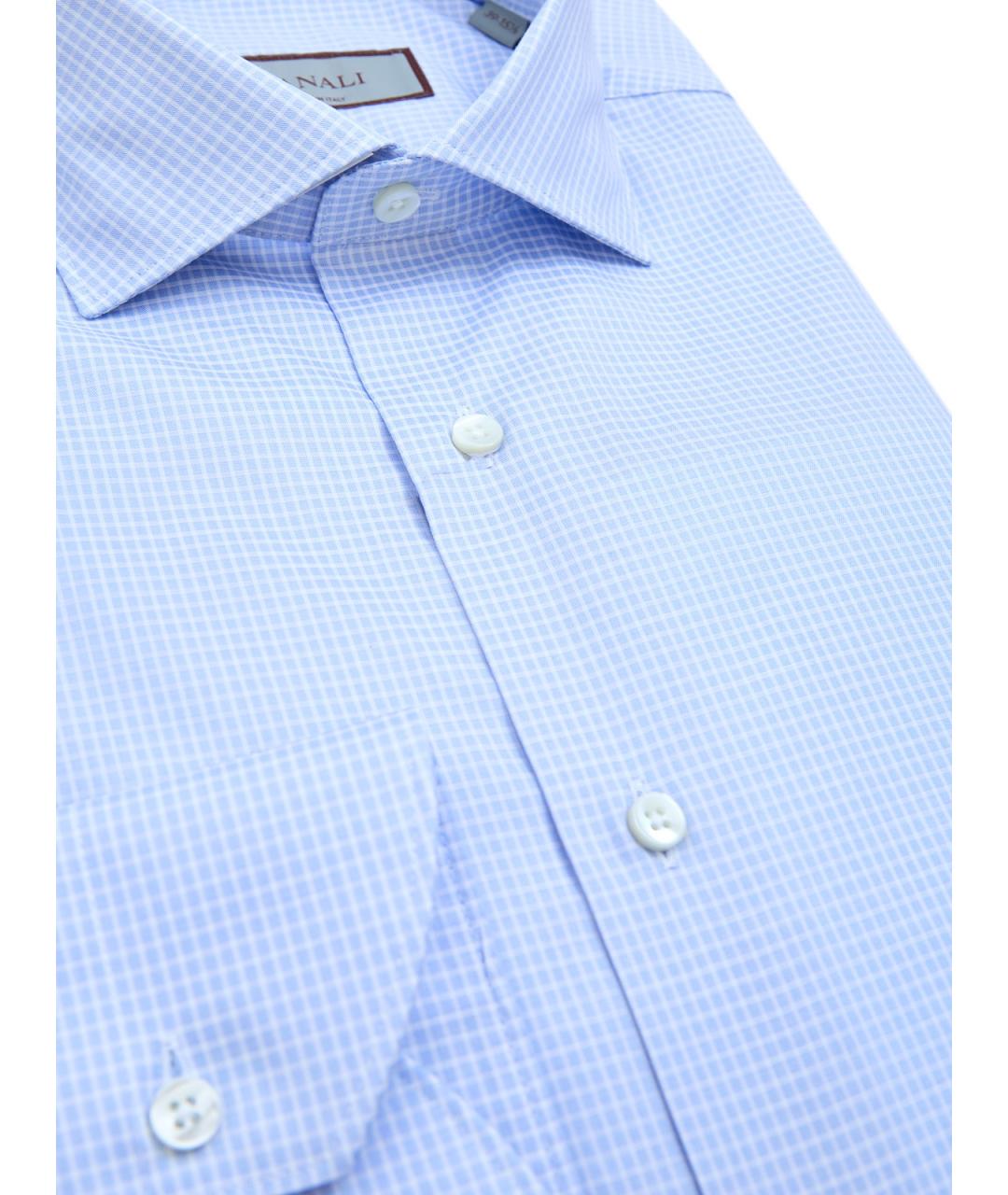 CANALI Голубая хлопковая кэжуал рубашка, фото 3